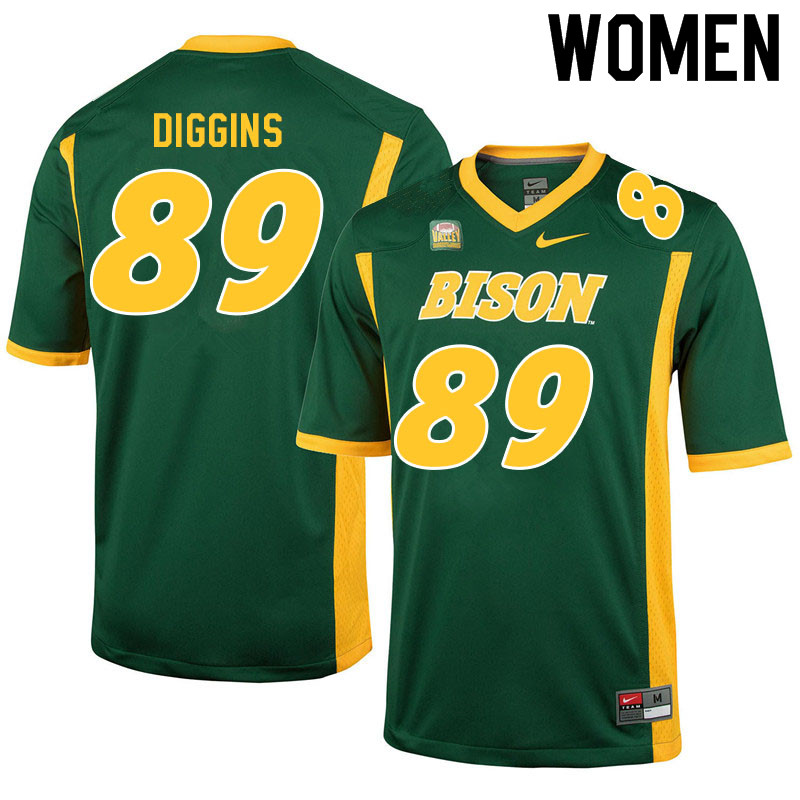 Women #89 Finn Diggins North Dakota State Bison College Football Jerseys Sale-Green - Click Image to Close